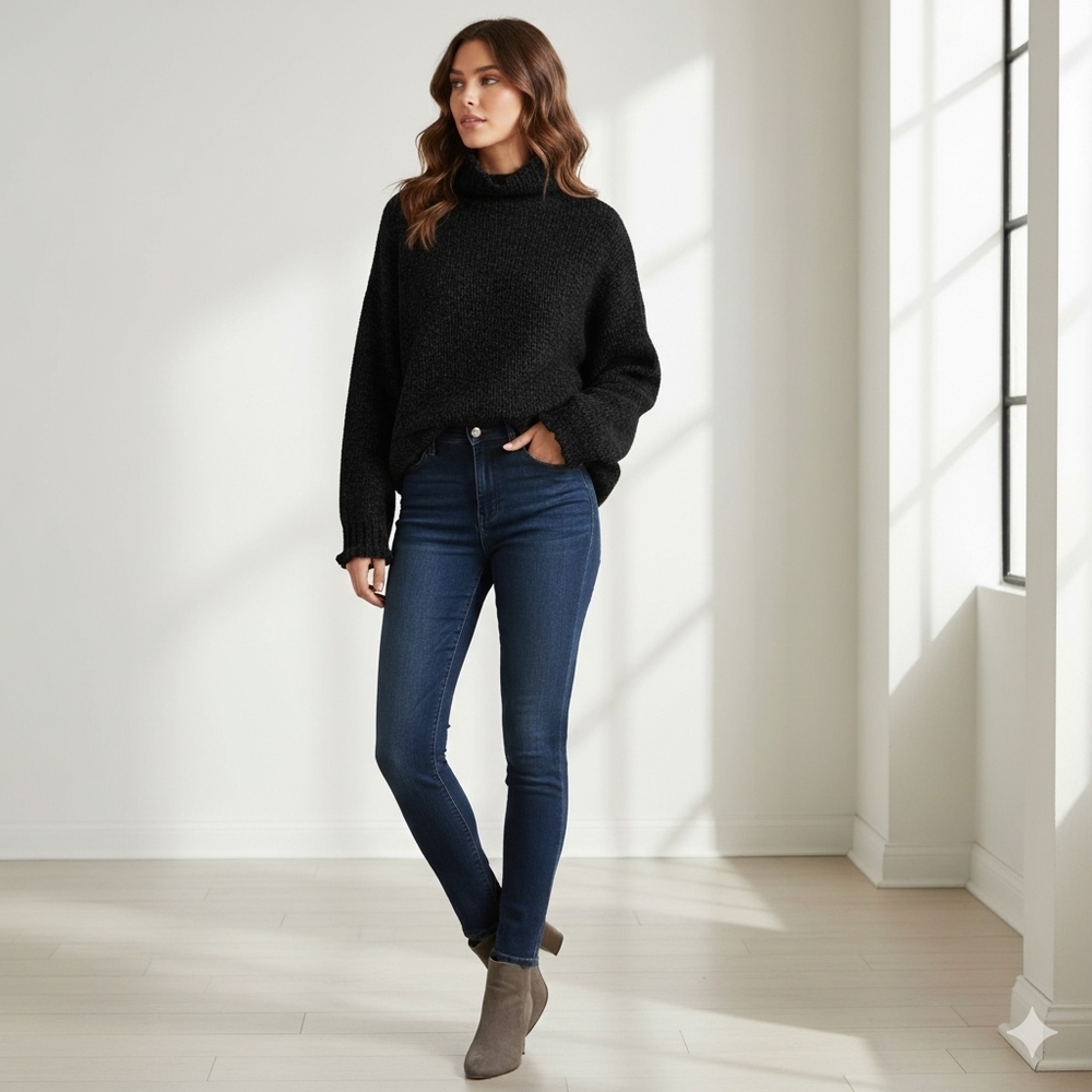 Forever 21 Cropped Black Sweater
